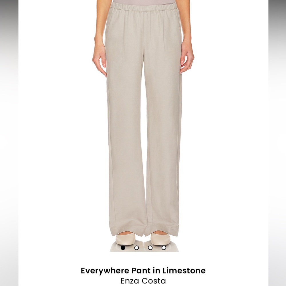 Enza Costa Wide Leg Pants - Limestone